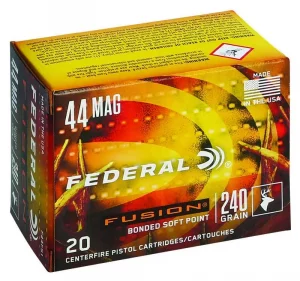 FEDERAL 44 REM MAG 240GR FUSION 20 RD/BX 10 BX/CS