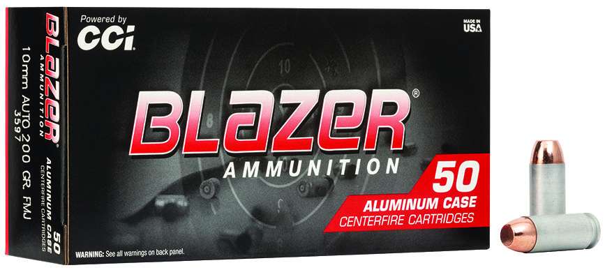CCI 10MM AUTO 200 GR FMJ BLAZER 50 RD/BX 20 BX/CS