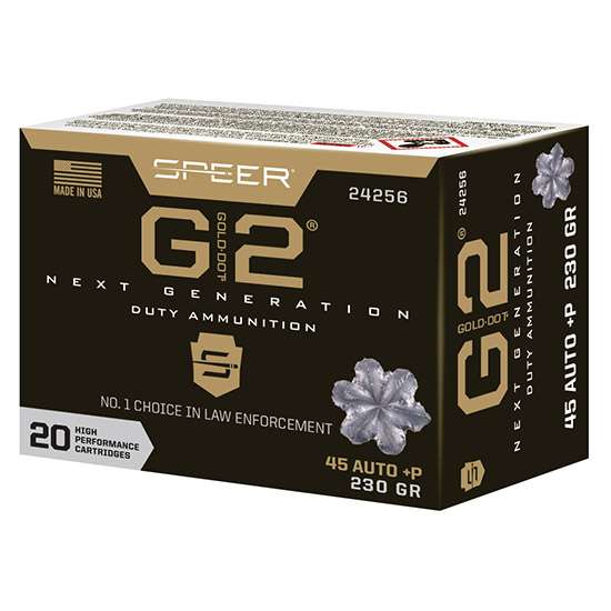 SPEER 45 AUTO +P 230GR GOLD DOT G2 20 RD/BX 10 BX/CS