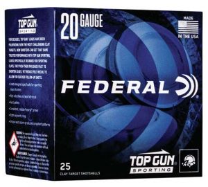 FEDERAL TOP GUN 20GA 2 3/4" 7/8OZ 1,250 FPS 8 25 RD/BX 10 BX/CS