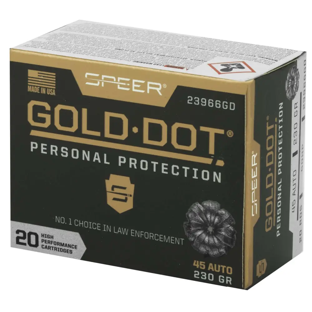 SPEER 45 AUTO 230 GR GDHP AMMO 20 RD/BX 10 BX/CS - Image 2