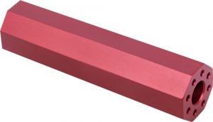 GUNTEC AR15 FAKE SUPPRESSOR - 4.5" 1/2X28 THREADS RED