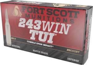 FORT SCOTT 243 WIN 80GR TUI - SOLID COPPER 20RD 10BX/CS