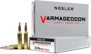 NOSLER VARMAGEDDON 243 WIN - 55GR FBT 20RD 10BX/CS