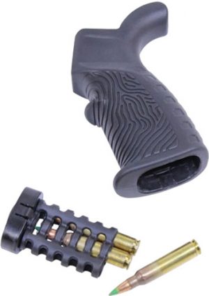 GUNTEC AR15 T37 PISTOL GRIP - RUBBER OVERMOLD BLACK