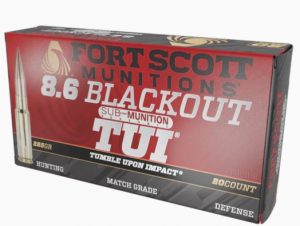 Fort Scott Munitions 8.6 Blackout Subsonic Rifle Ammo - 285gr | 20rd Box