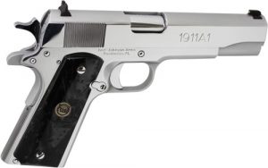 IVER JOHNSON 1911A1 38 SUPER - 5" FS 9RD CHROME BLACK PEARL