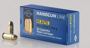 PPU Handgun Ammunition .45 ACP 230 gr FMJ 836 fps 50/ct