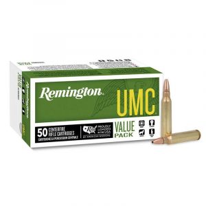 Remington UMC Rifle Ammunition .223 Rem 55 gr FMJ 3240 fps 50/ct