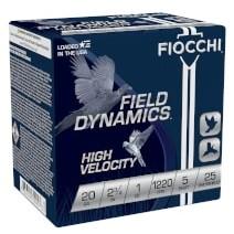 Fiocchi High Velocity Upland Shotshells 20ga 2-3/4 in 1oz #5 1220 fps 25/ct