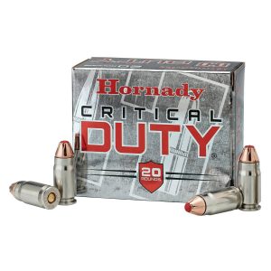 HORNADY CRITICAL DUTY 9MM+P LUGER 124GR 25RD BX 250RD CASE