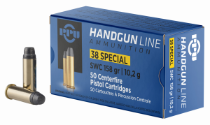 PPU .38 SPECIAL SW 158GR 50RD BOX 10 BOXES PER CASE