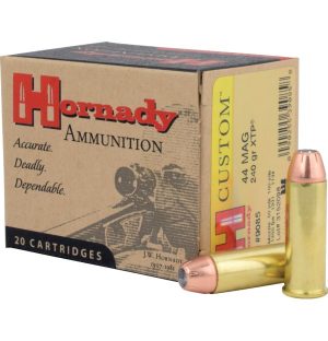 HORNADY CUSTOM 44MAG 240GR XTP JHP 20RD BX 200RD CASE