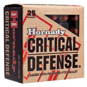 HORNADY CRITICAL DEFENSE 357FED MAG 80G FTX 25RDBX 250RD CASE
