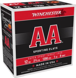 WINCHESTER AA 12GA 2.75" 1OZ - #8 1350FPS 250RD CASE LOT