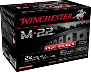 WINCHESTER M-22 22LR 40GR - LEAD-RN 1255FPS 1000RD 2BX/CS