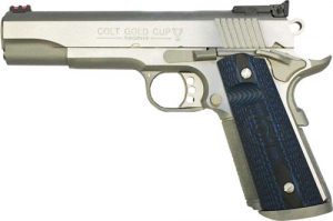 COLT GOLD CUP TROPHY 38 SUPER - 5" 9RD STAINLESS BLUE G10 GRIP