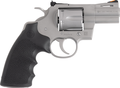 COLT PYTHON 357MAG 2.5" 6RD - MATTE STAINLESS HOGUE GRIPS