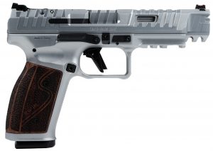 CANIK SFx RIVAL-S Pistol - Chrome | 9mm | 5" Barrel | 2 - 18rd Mag |Rosewood Grips | Steel Frame