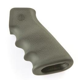 Hogue AR-15/M-16 OverMolded Rubber Grips with Finger Grooves Olive