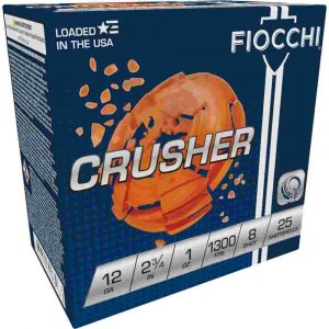 Fiocchi Exacta Crusher Shotshells 12ga 2-3/4 1oz 1300 fps #8 25/ct