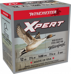 WINCHESTER SUPER X XPERT H.V. STEEL 12GA 2.75" 1-1/8OZ #2 25RDS BX 250RD CASE