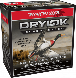 WINCHESTER DRYLOK SUPER STEEL 12 GA 2-3/4" #2  1-1/4 OZ 25 RD/BX 10 BX/CS