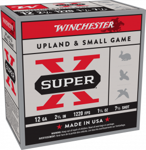 WINCHESTER SUPER X UPLAND 12 GA 2-3/4" #7.5  1-1/4 OZ 25 RD/BX 10 BX/CS