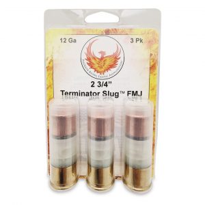 Phoenix Rising Terminator Slug Shotshell 12ga 2-3/4" 515gr FMJ Slug 1520fps 3/ct