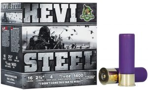HEVI-SHOT HEVI-STEEL 16GA 2-3/4IN 1OZ #4 25 RD/BX 10 BX/CS