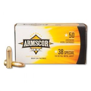 Armscor Handgun Ammunition .38 SPL 158 gr FMJ 891 fps 50/ct