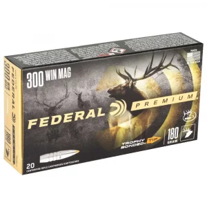 Federal Trophy Bonded Tip Rifle Ammunition .300 Win Mag 180gr PT 2960 fps 20/ct