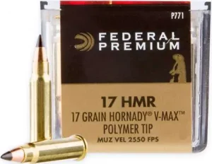 FEDERAL 17 HMR 17GR HORNADY V-MAX "V-SHOK" 50 RD/BX 60 BX/CS