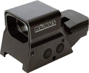 KONUS RED/GRN DOT SIGHTPRO R8 - 2-5MOA 1X39 8-RETIC DUAL RAIL