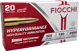 FIOCCHI 300 WIN MAG 190GR HPBT - 20RD 10BX/CS