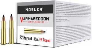 Nosler Varmegeddon Rifle Ammunition .22 Hornet 35 gr FB Tipped 3000 fps - 20/ct