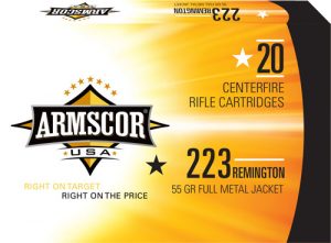 ARMSCOR 223 REM 55GR FMJ - 20RD 50BX/CS
