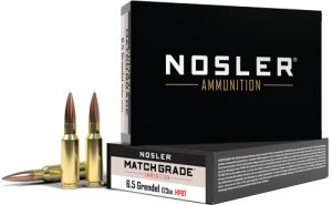 Nosler Match Grade Rifle Ammunition 6.5mm Grendel 123gr HPBT 2400 fps 20/ct