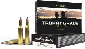 Nosler Trophy Grade Rifle Ammunition .243 Win 85 gr PT 3225 fps - 20/box