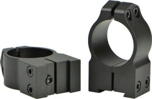 Warne 2-Piece Maxima Fixed Scope Ringmounts with Grooved Receiver - 1" High Matte CZ 527 16mm Dovetail