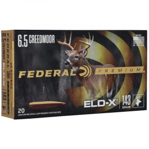 FEDERAL 6.5 CREEDMOOR 143 GR ELD-X 20 RD/BX 10 BX/CS