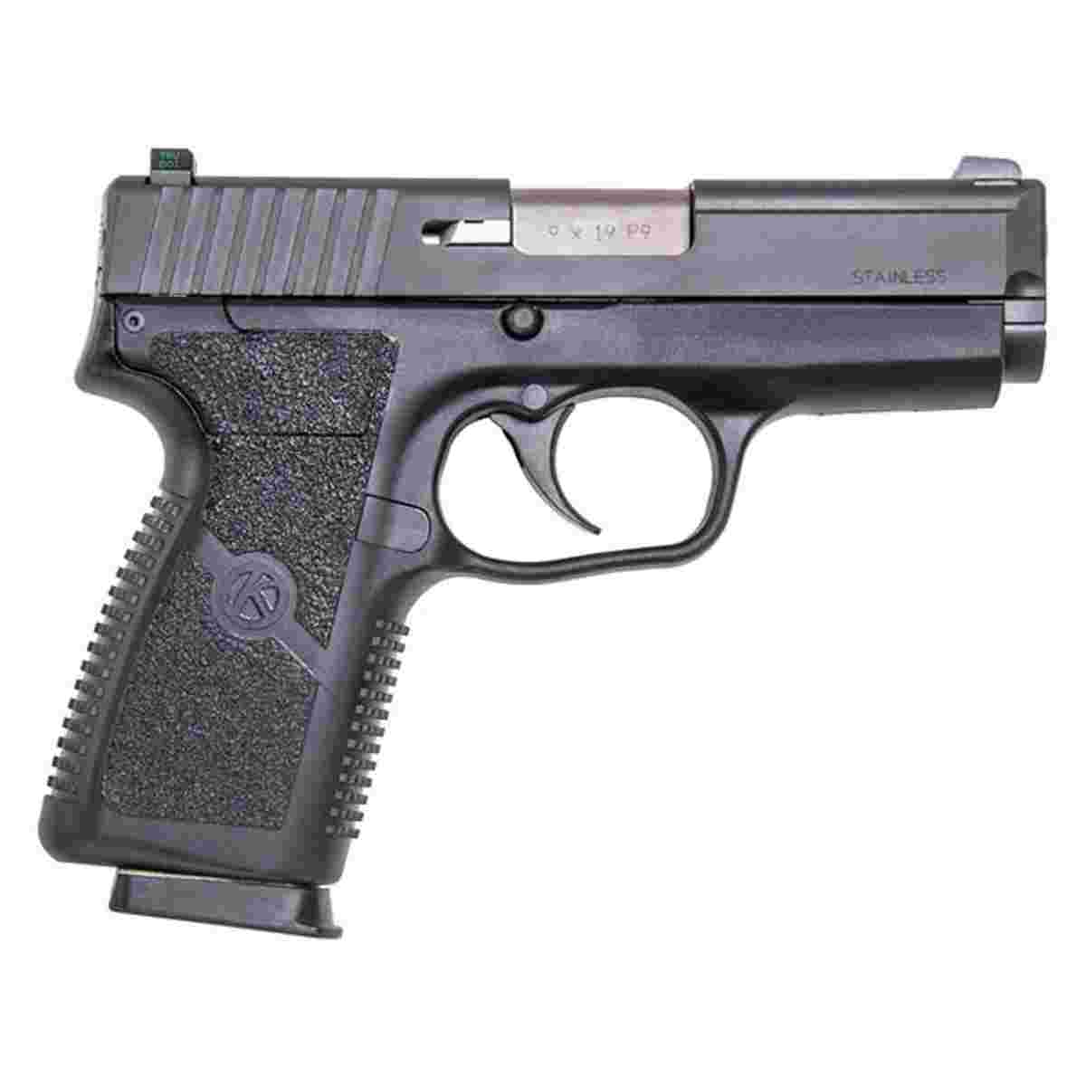 Kahr P9 Handgun 9mm Luger 7rd(2)&8rd(1) Magazines 3.6" Barrel Black Slide/Black Grip Night Sights CA Compliant