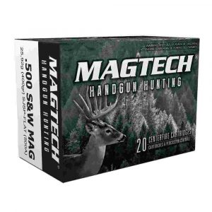 MAGTECH 500 S&W 400GR SJSP FLAT 20RD BOX 25 BOXES PER CASE