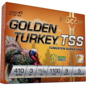 FIOCCHI GOLDEN TURKEY TSS 410 - 3" 13/16OZ #9 5RD 10BX/CS