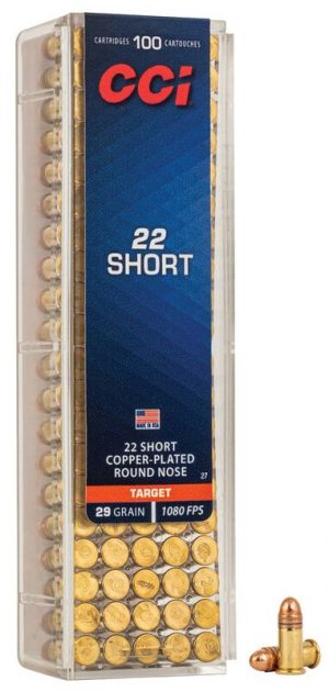 CCI CPRN Rimfire Ammunition .22 Short 29 gr CPRN 1080 fps 100/ct